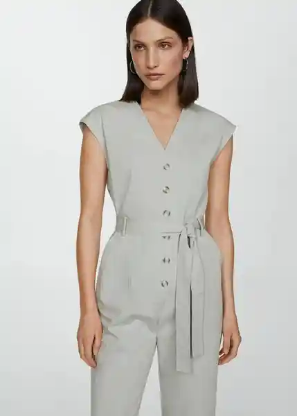 Enterizo Mono Azalea Gris Claro Vigoré Talla XS Mujer Mango