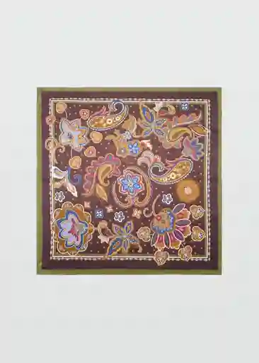 Pañuelo Delhi Chocolate Talla 99 Mujer Mango