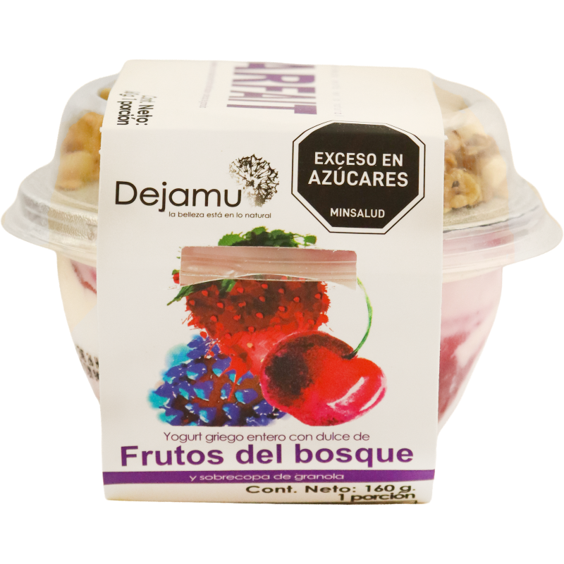 Yogurt Griego Dejamu Parfait Frutos Del Bosque X 160 gr