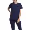 Camiseta Manga Corta Oversize Urban Vitality Mujer Azul-s