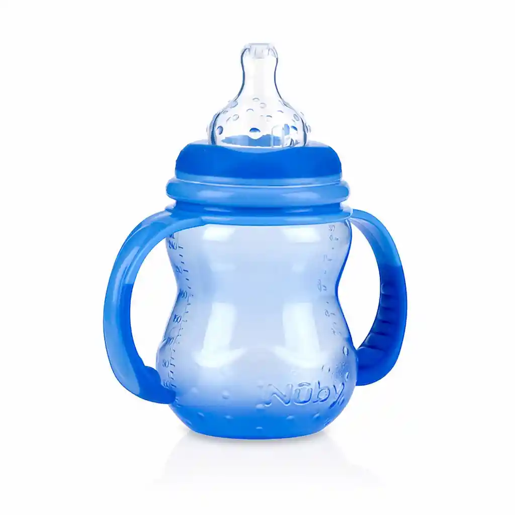 Nuby Biberón 2 Etapas Con Ojos 240 mL