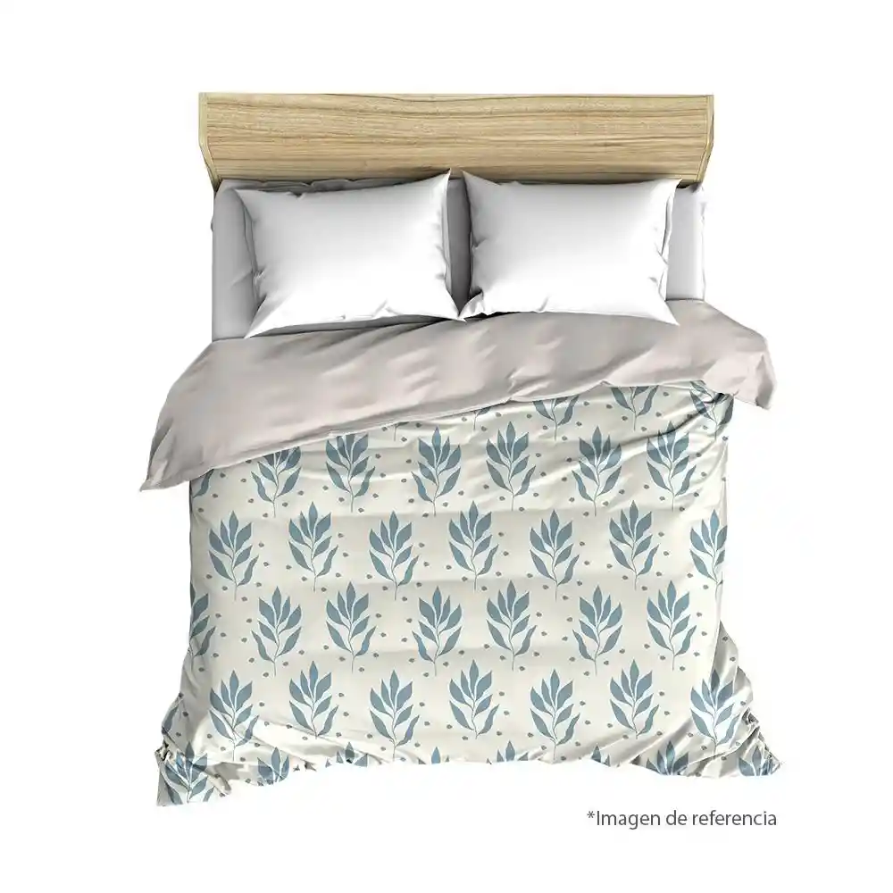 Edredon Estampado Exito Queen (160 X 190 Cm) Poliéster Grey