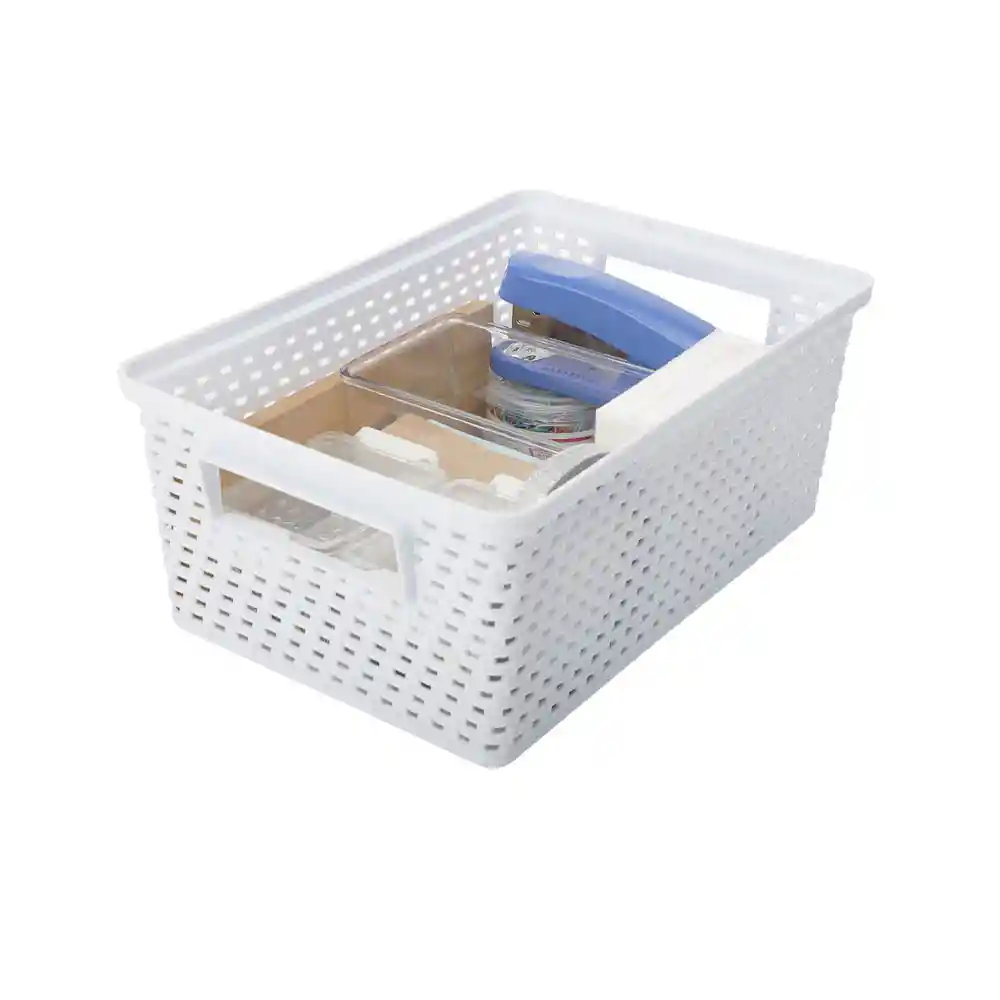 Caja Calada Tejido Con Tapa Bicolor