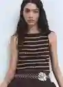 Top Nati Marrón Talla L Mujer Mango