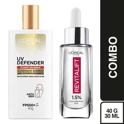 Combo L'Oréal Paris Sérum Ácido Hialurónico  + Protector Solar Uv