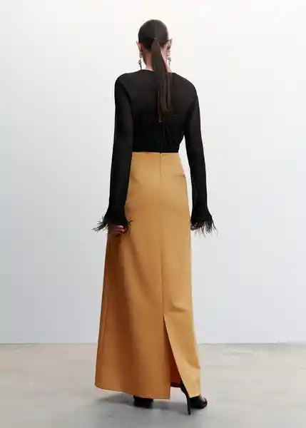 Falda Karibi-A Crudo Talla XL Mujer Mango