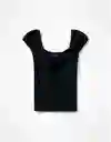 Camiseta Mujer Negro Talla SMALL 400385347491 American Eagle