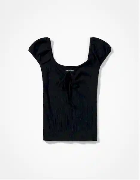 Camiseta Mujer Negro Talla SMALL 400385347491 American Eagle