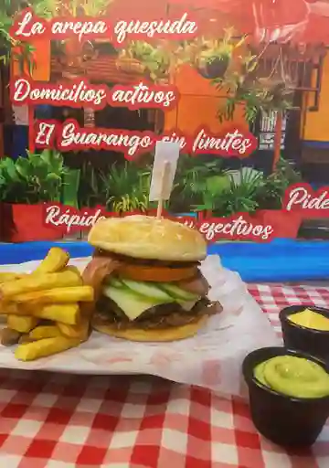 Hamburguesa Mixta con Papás a la Francesa