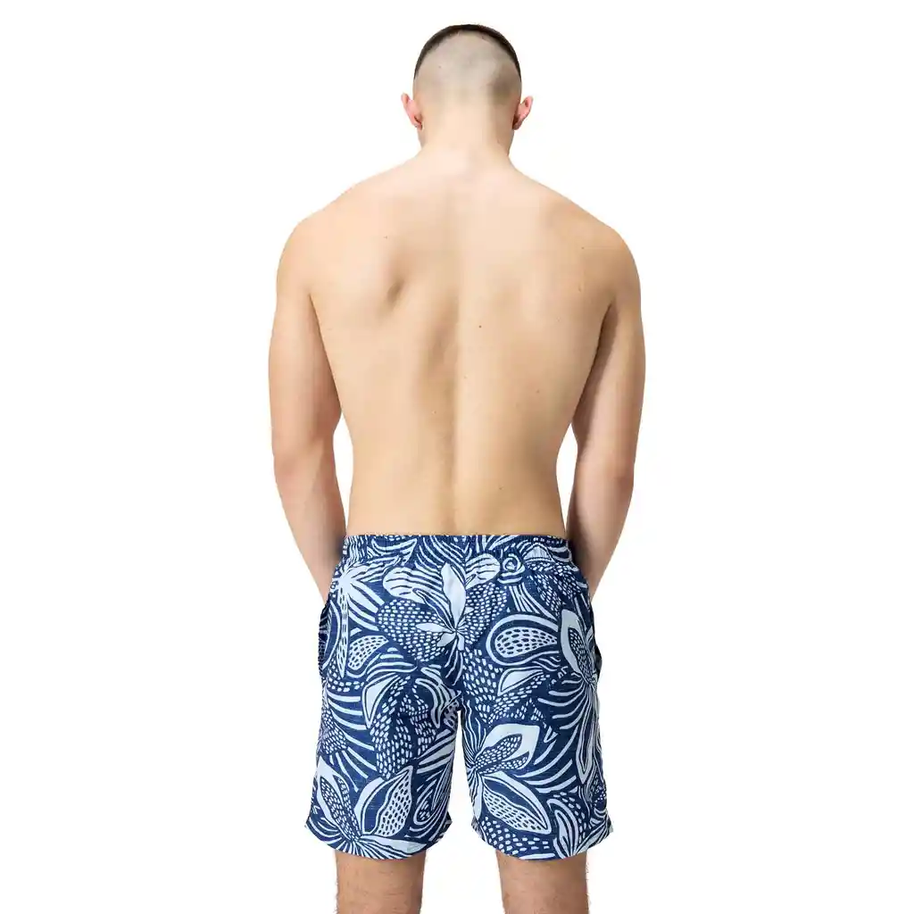 Pantaloneta Printed Leisure 18 Pulgadas V2 Hombre Azul-l