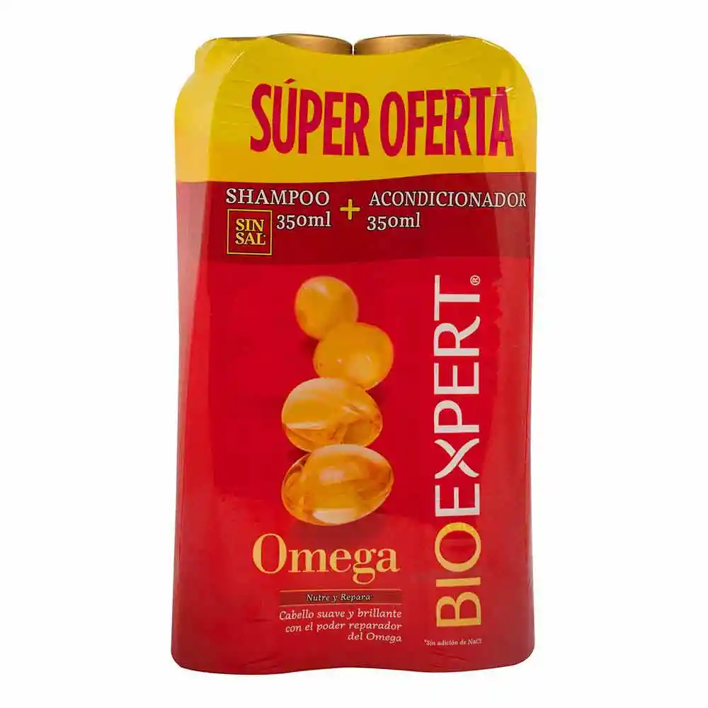 Bioexpert Oferta Shampoo y Acondicionador Omega sin Sal