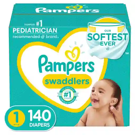 Pampers Pañales Swaddlers Talla 1 x 140 Unidades