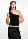 Top Flash Negro Talla 18 Teen Niñas Mango