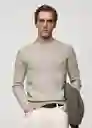 Buzo Jersey Koipe Gris Claro Vigoré Talla M Hombre Mango