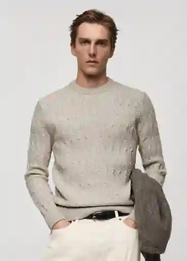 Buzo Jersey Koipe Gris Claro Vigoré Talla M Hombre Mango