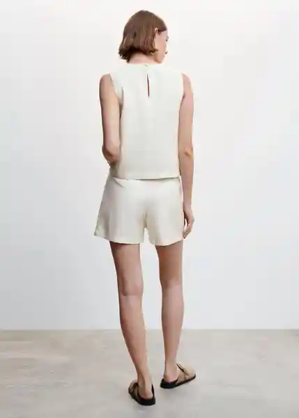 Short Ticket-H Offwhite Talla M Mujer Mango