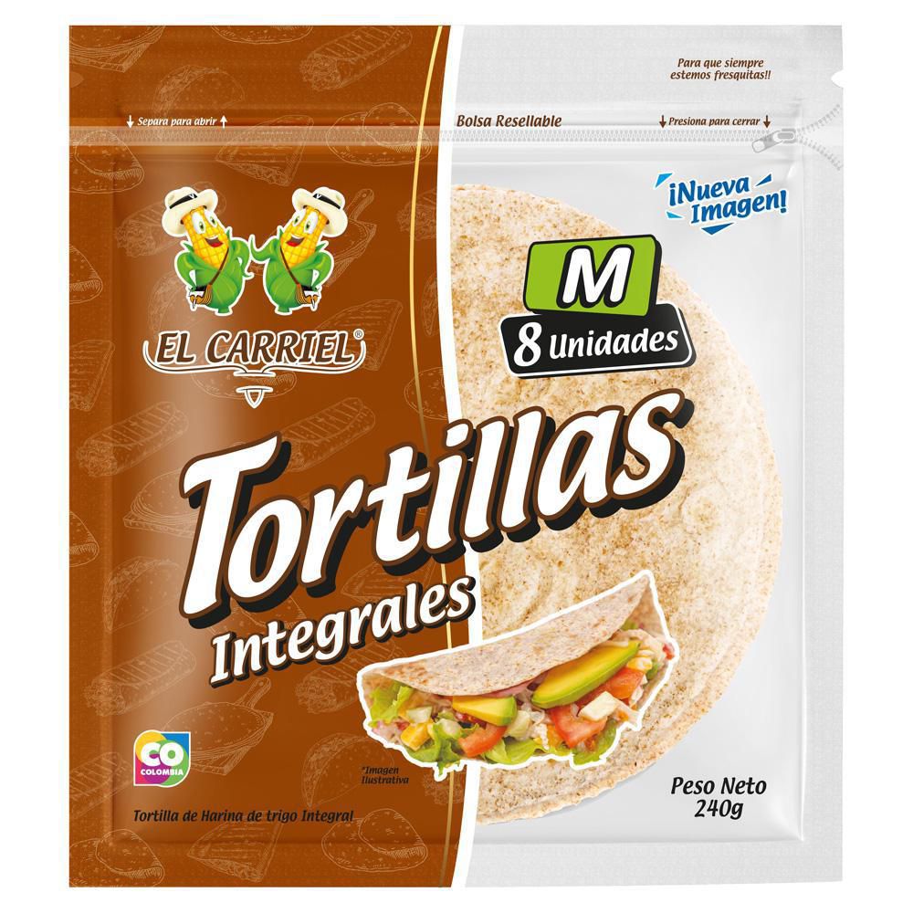 El Carriel Tortillas Integrales Tamaño M 240 g