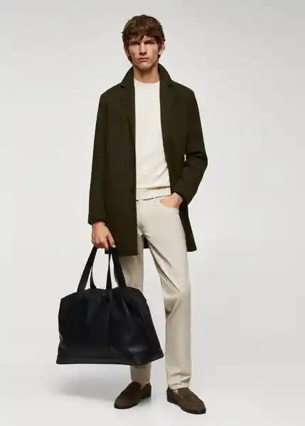 Abrigo Hake Khaki Talla M Hombre Mango