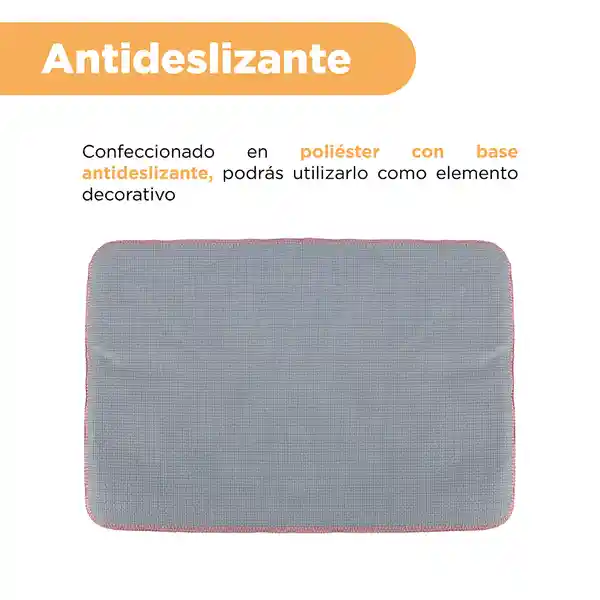 Tapete Decorativo de Felpa de Color Sólido Rosa Miniso