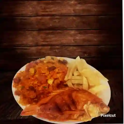 Arroz paisa con mojarra