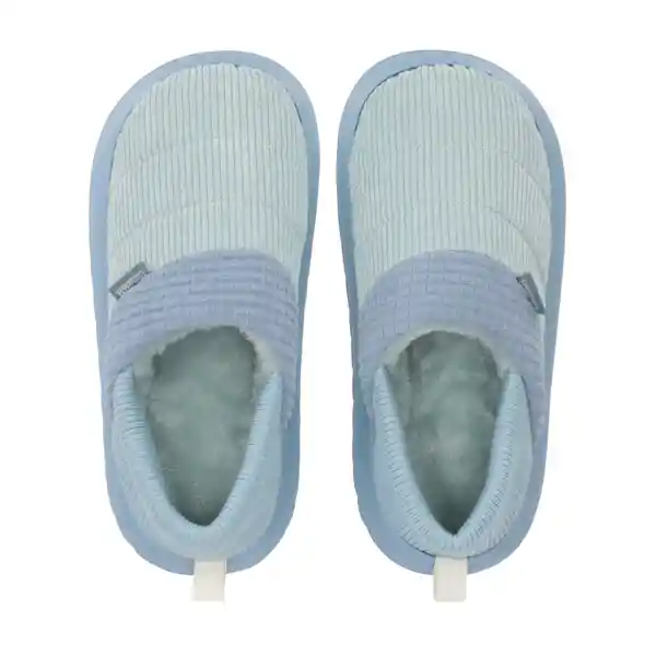 Pantuflas Con Talón Mujer Azul Talla 37 Casaideas