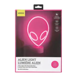 Miniso Lámpara Luz Alienígena con Base Desmontable Modelo Fl-Wxt-01 Luces Rosa 
