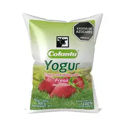 Colanta Yogur Entero Dulce de Fresa  