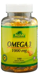 Alfa Suplemento Dietario Omega 3 Cápsulas Blandas (1000 mg)