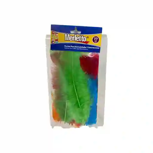 Plumas Para Manualidades Set X 20 Merletto
