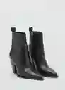 Botines Choco Negro Talla 37 Mujer Mango