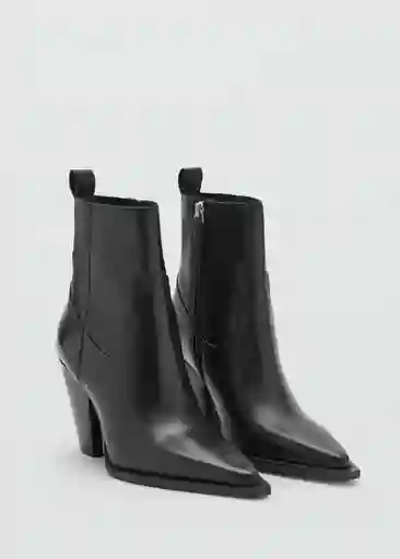 Botines Choco Negro Talla 37 Mujer Mango