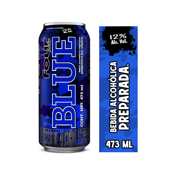Four Loko Bebida Alcohólica Preparada Azul 473 ml
