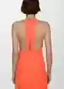 Vestido Bristol Naranja Talla S Mujer Mango