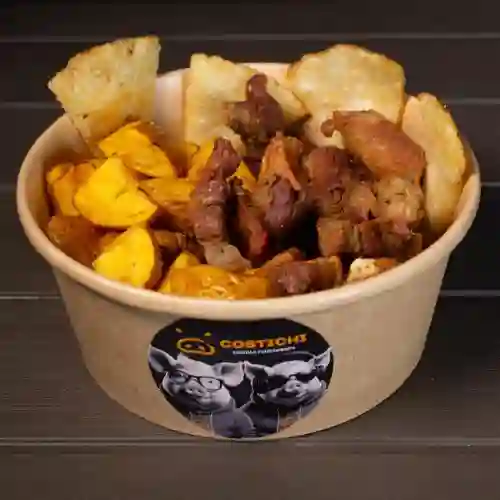 Bowl Chicharron Papa Criolla