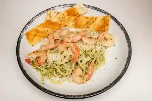 Pesto Genoves con Langostinos