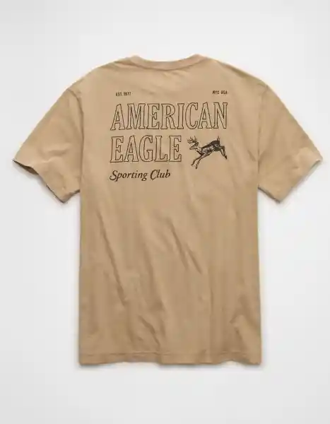 Camiseta Hombre Beige Talla SMALL 4873212 American Eagle