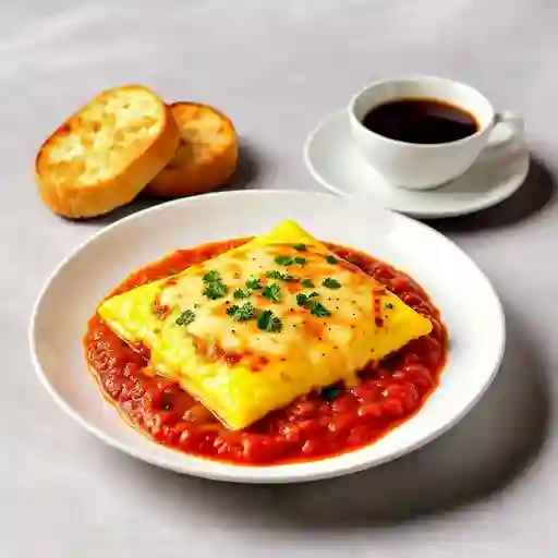 Omelette Ranchero en Salsa Napolitana