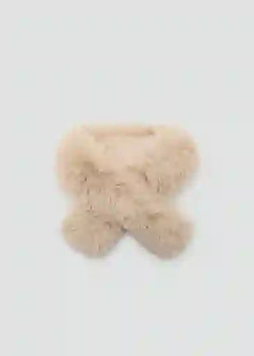 Bufanda Mink2 Beige Talla 99 Mujer Mango