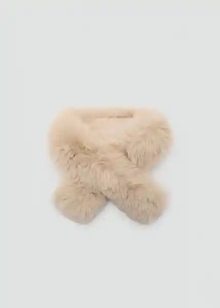 Bufanda Mink2 Beige Talla 99 Mujer Mango