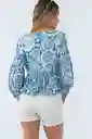 Blusa Manga Larga Mary Cristina Floral Mujer