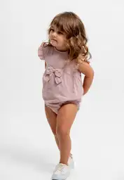 Body Manga Sisa Bebita 3/6 Meses-rosado