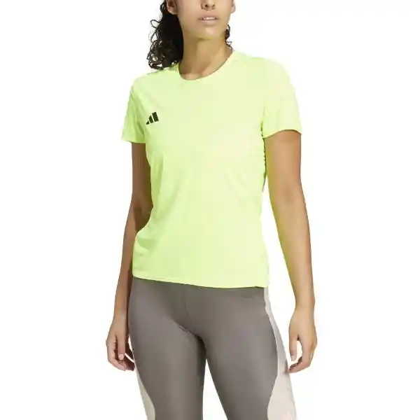 Adidas Camiseta Adizero e Tee Verde Para Mujer Talla M