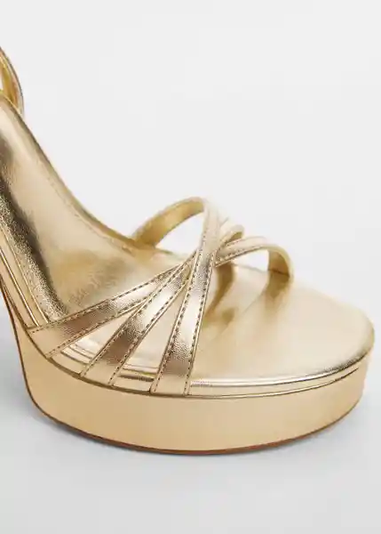 Sandalias Jaylo Oro Talla 41 Mujer Mango