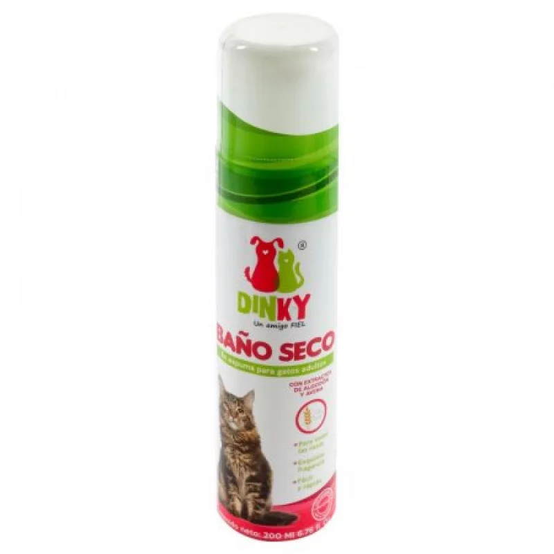 Dinky Baño Seco para Gatos Adultos 200 ml