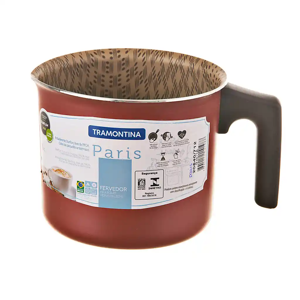 Tramontina Hervidor de Leche Antiadherente Color Rojo