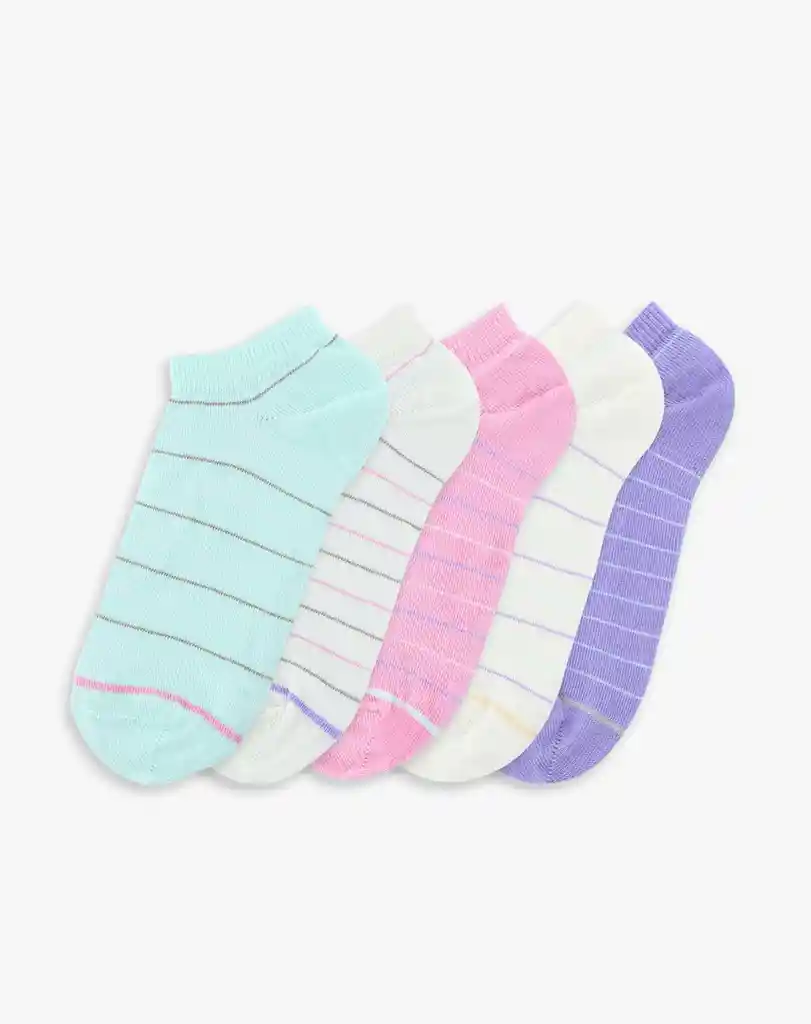 Media Tobillera Elaborada Con Algodón Kids Femenino Flipa X5 Kd Gef