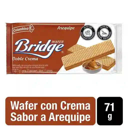 Bridge Galletas Wafer con Doble Crema Sabor a Arequipe