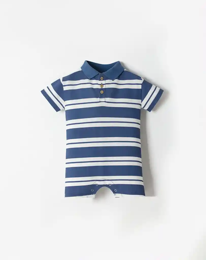 Enterizo Corto Cuello Tipo Polo en Algodón Bebito Riley Baby Fresh Talla 9-12m