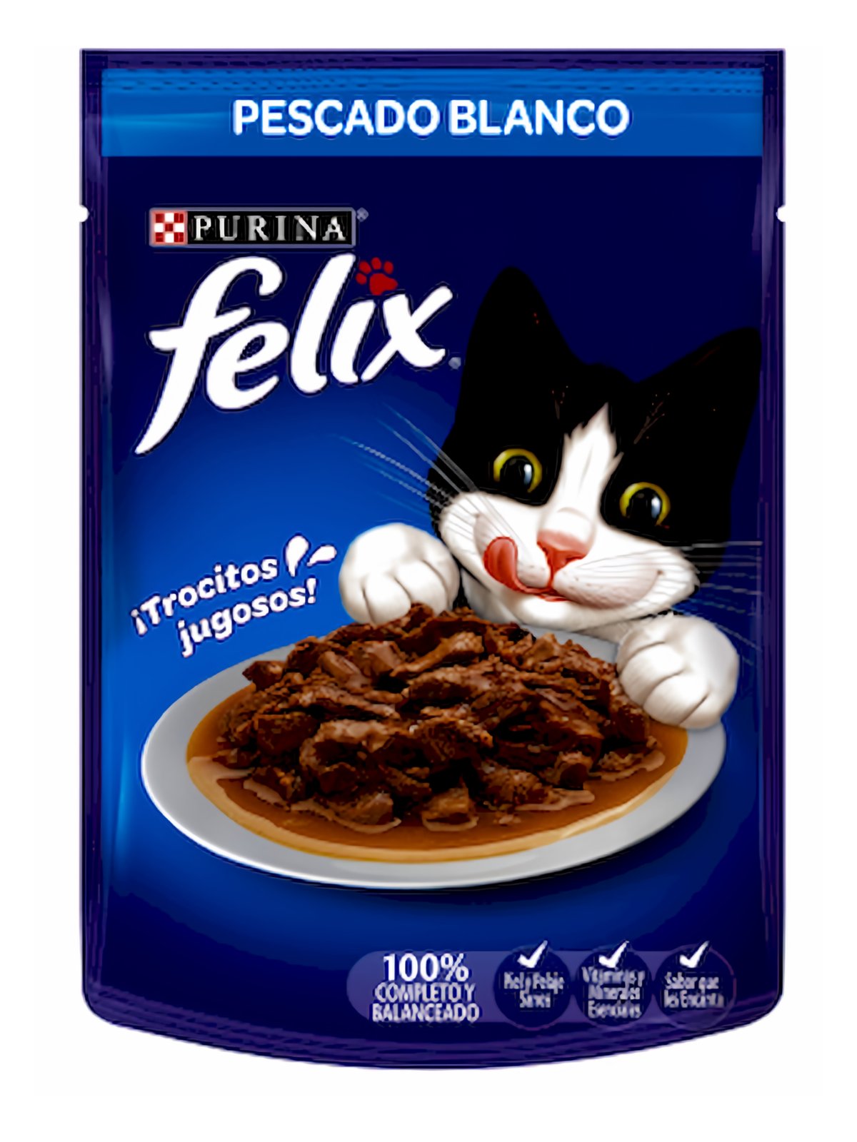 Comida para Gatos Felix Pescado Blanco en Salsa 85 g