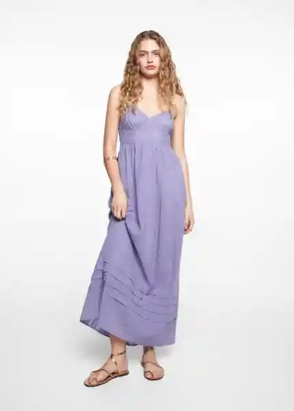 Vestido Violeta Lila Talla 22 Niñas Mango